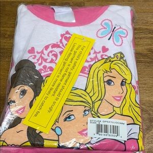 NWT Disney princesses 2 pack pajamas size 8
